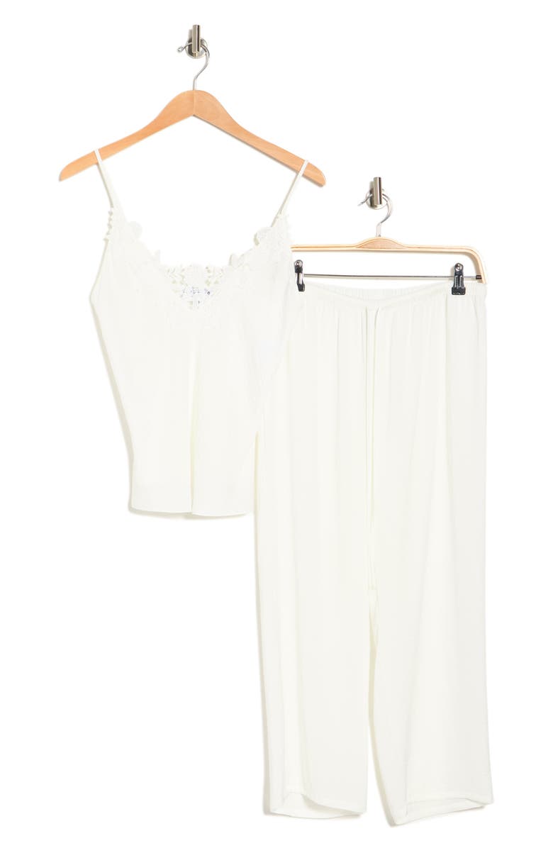 In Bloom by Jonquil Pearl Satin & Lace Pajamas, Alternate, color,