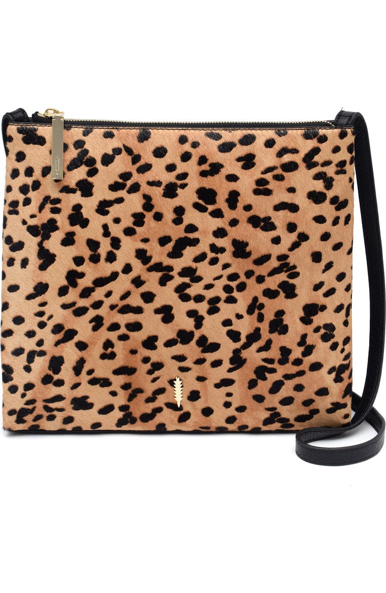 Thacker Callie Genuine Calf Hair Crossbody Bag, Main, color, Caramel Spotted