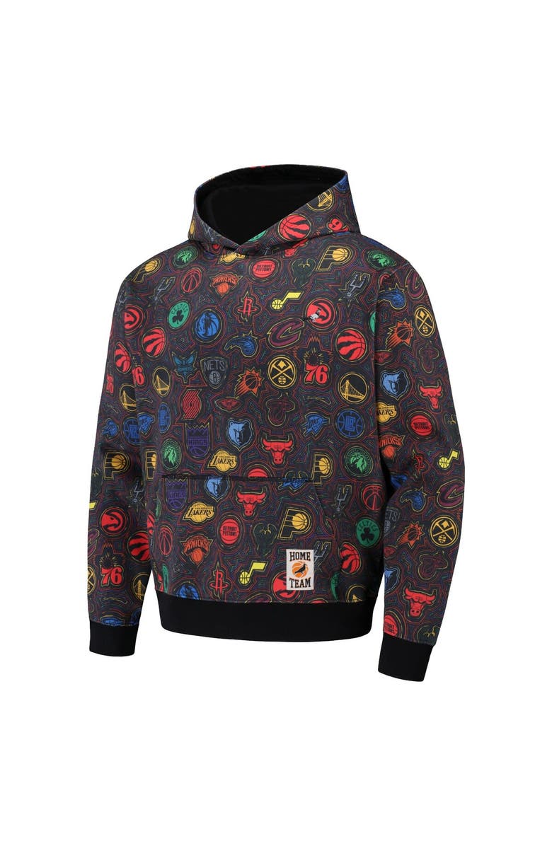 STAPLE Men's NBA x Staple Black All Teams Fusion Fleece Pullover Hoodie, Alternate, color, 