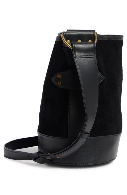 Isabel Marant Large Samara Suede Bucket Bag In Black