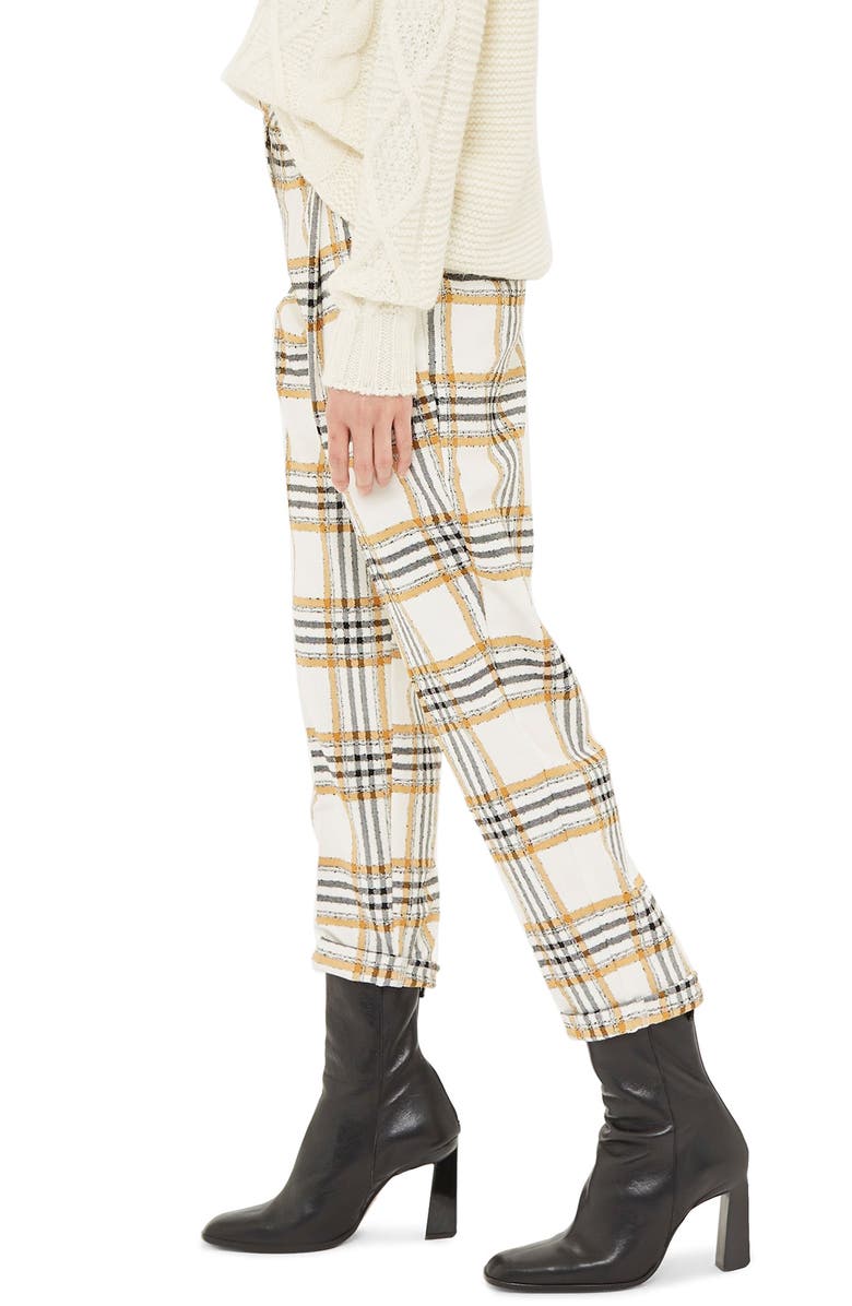 Topshop Three Button Tapered Trousers, Alternate, color,