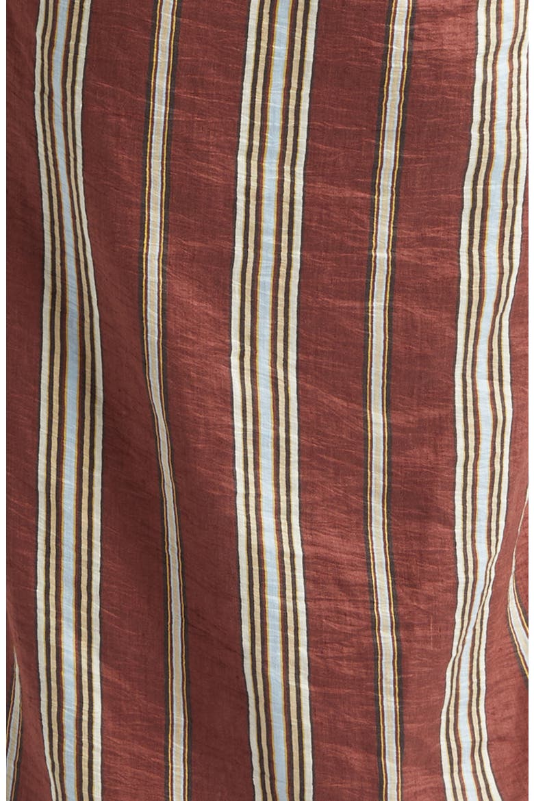 Naomi Stripe Linen Blend Dress, Alternate, color, BRUNETTE MULTI