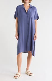 NORDSTROM RACK Everyday Button-Down Beach Cover-Up Tunic