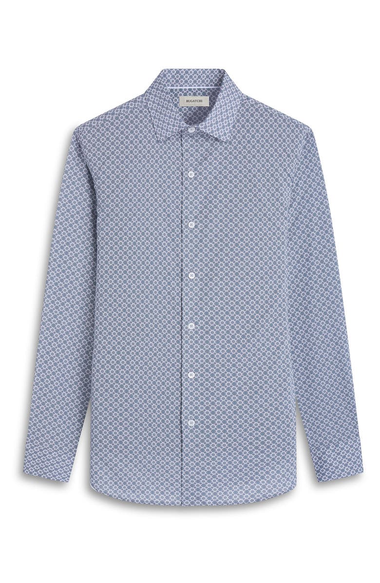 Bugatchi Axel Shaped Fit Stretch Cotton Button-Up Shirt, Alternate, color, 