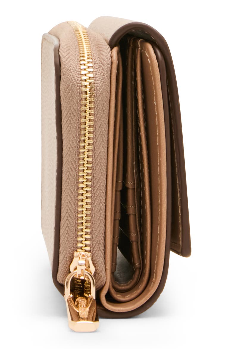 Zip Around Trifold Wallet, Alternate, color, TRUFFLE