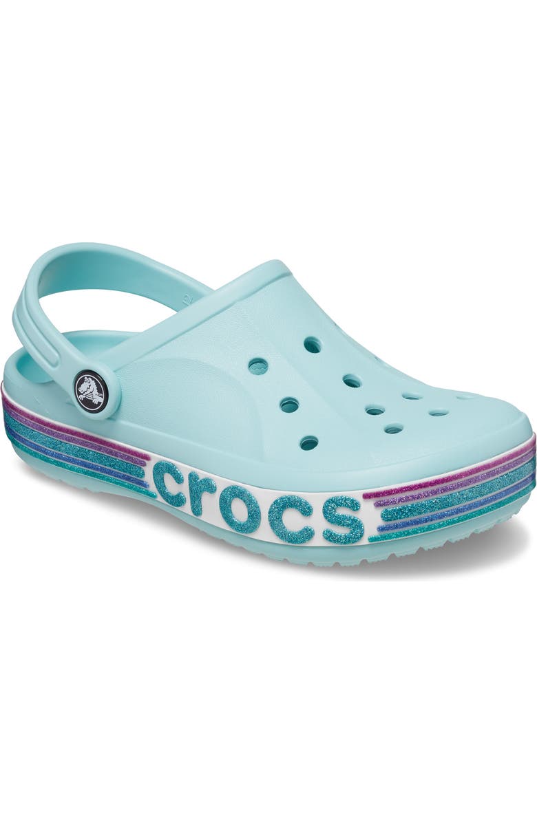 CROCS Kids' Bayaband Rainbow Glitter Clog, Main, color,