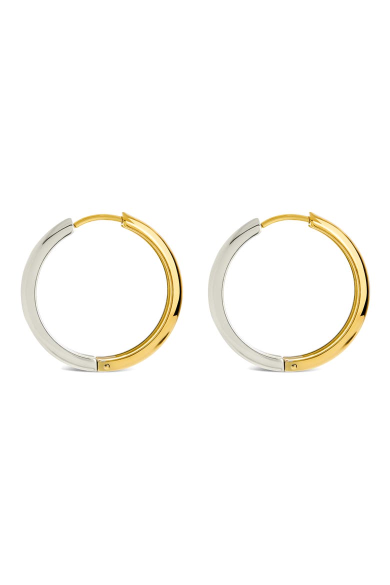 Two Tone Hoop Earrings, Alternate, color, DUAL TONE