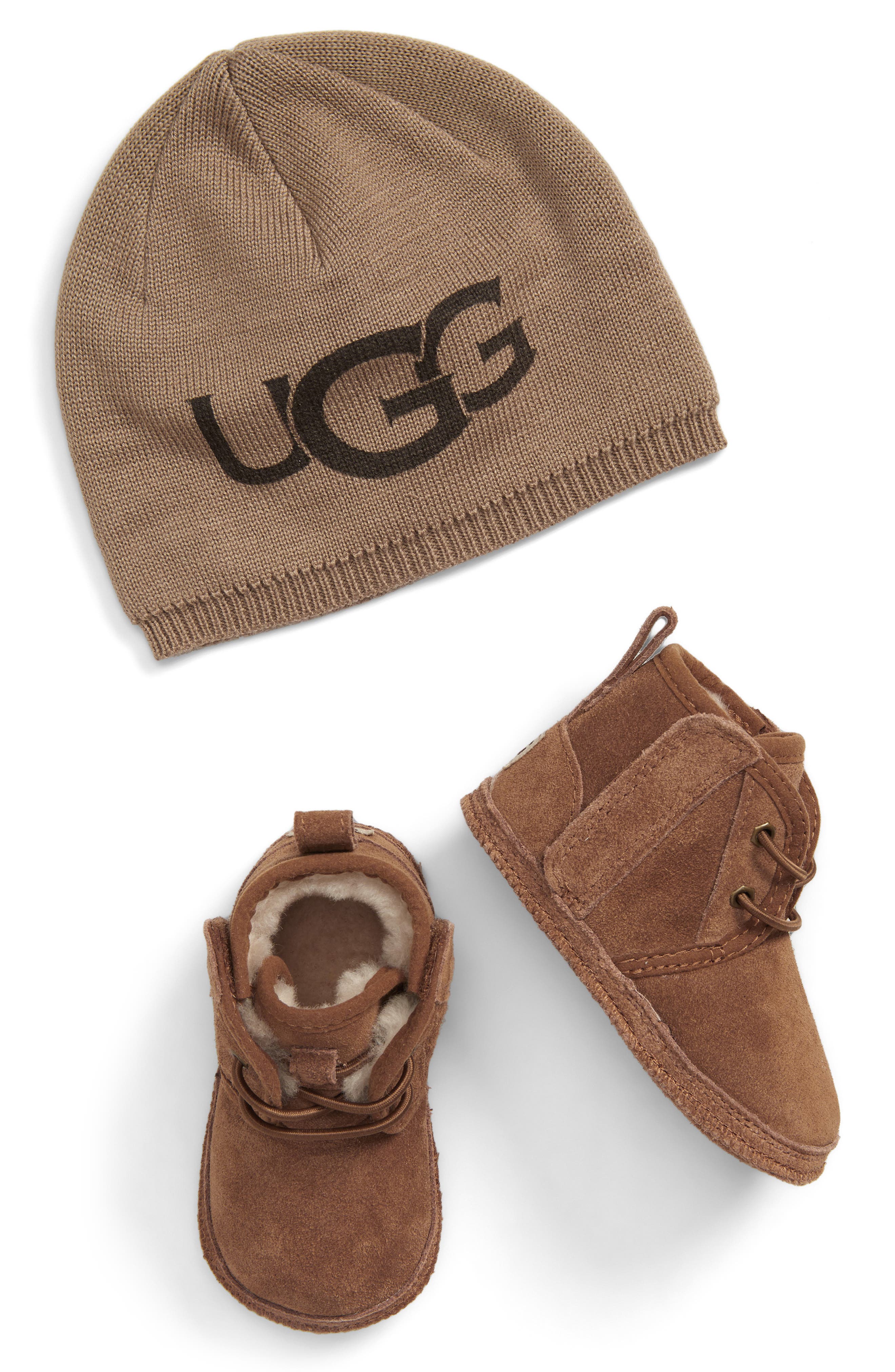 UGG<sup>®</sup> Baby Neumel Boot & Beanie Set, Main, color, 
