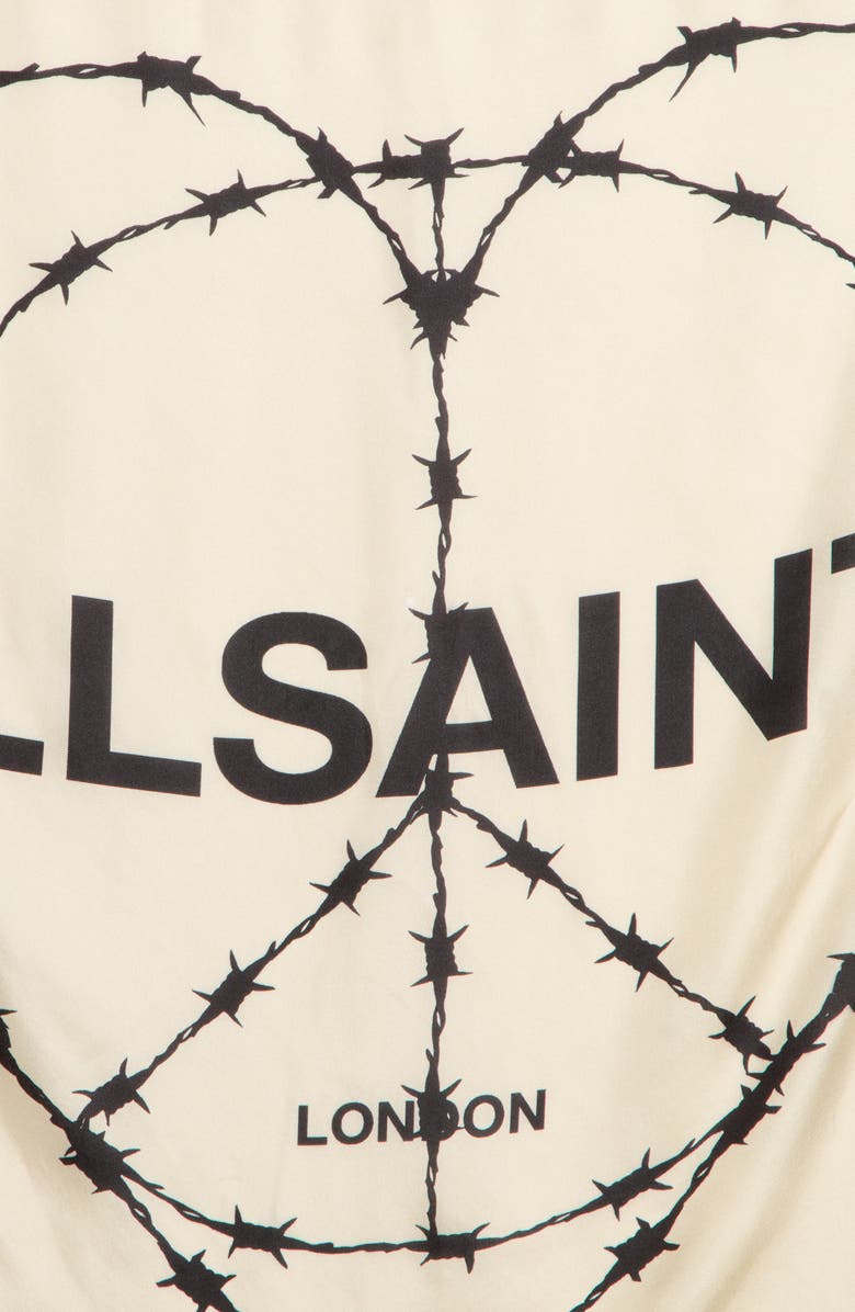 AllSaints Heart Silk Square Scarf, Alternate, color, Blush