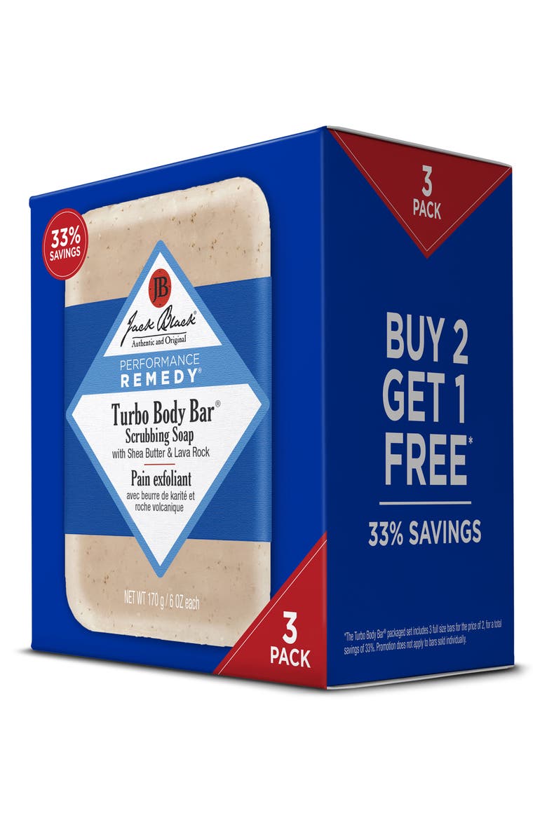Turbo Body Scrubbing Soap Bar 3-Pack, Main, color, NO COLOR