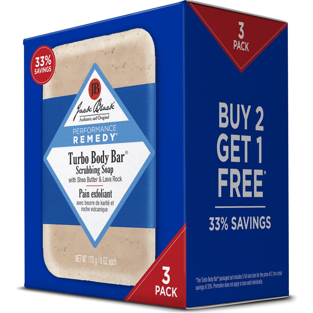 Jack Black Turbo Body Scrubbing Soap Bar 3-pack In No Color