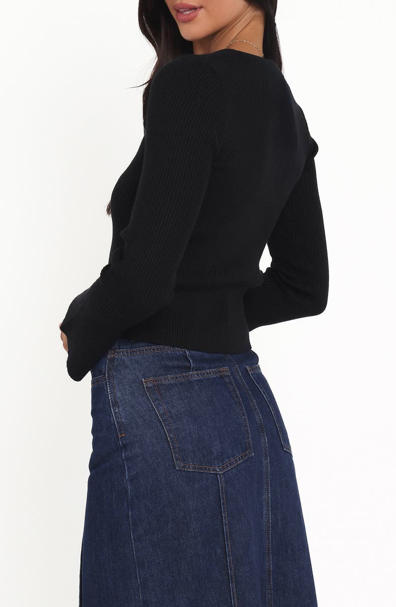 Petal & Pup Rosienna Cutout Rib Top, Alternate, color, Black