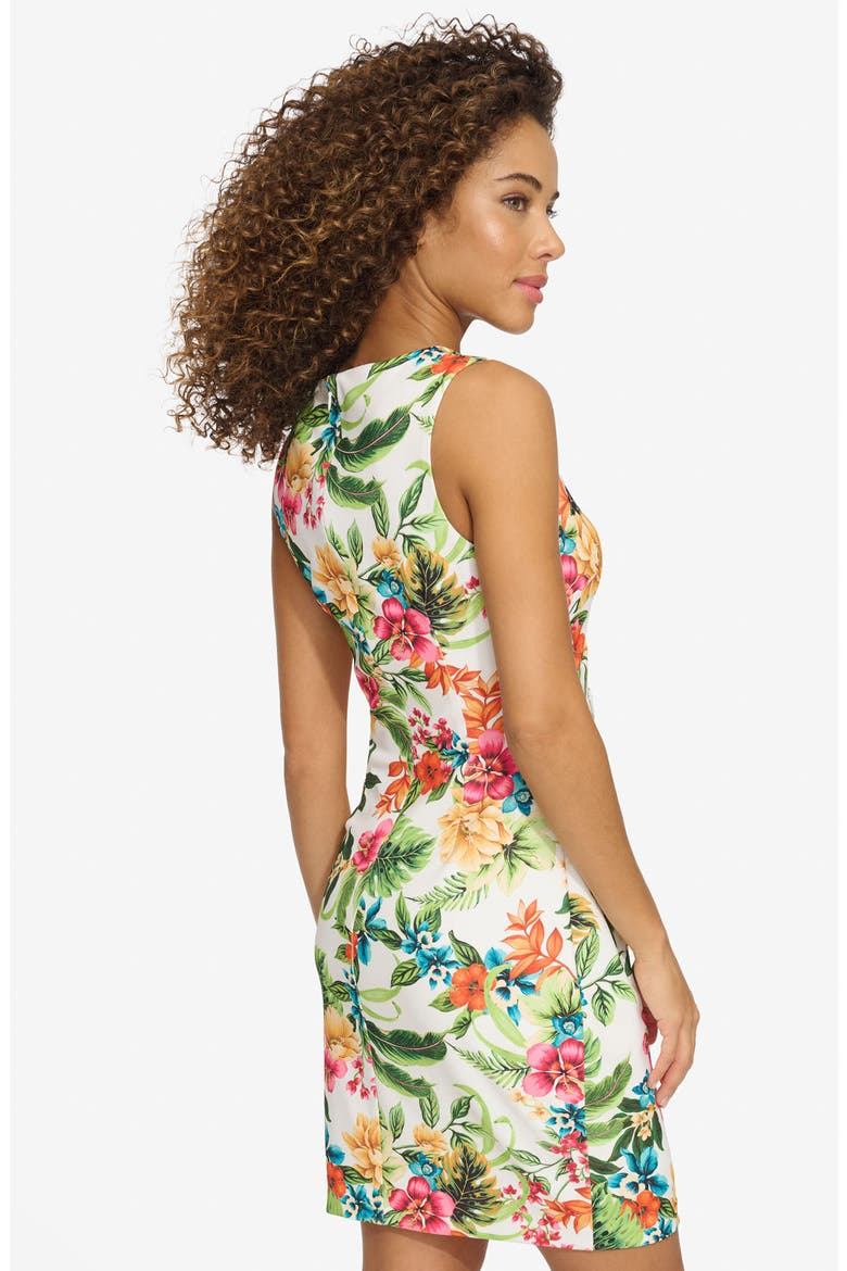 Crepe Print Minidress, Alternate, color, WHITE MULTI