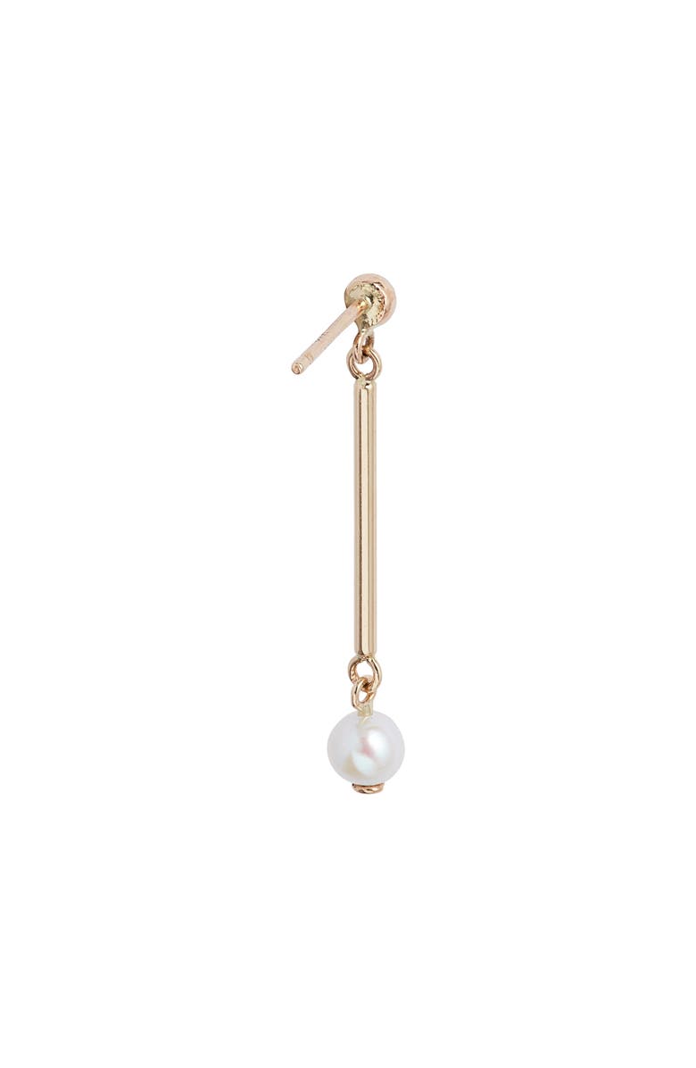 Poppy Finch Cultured Pearl Linear Drop Earrings, Alternate, color,