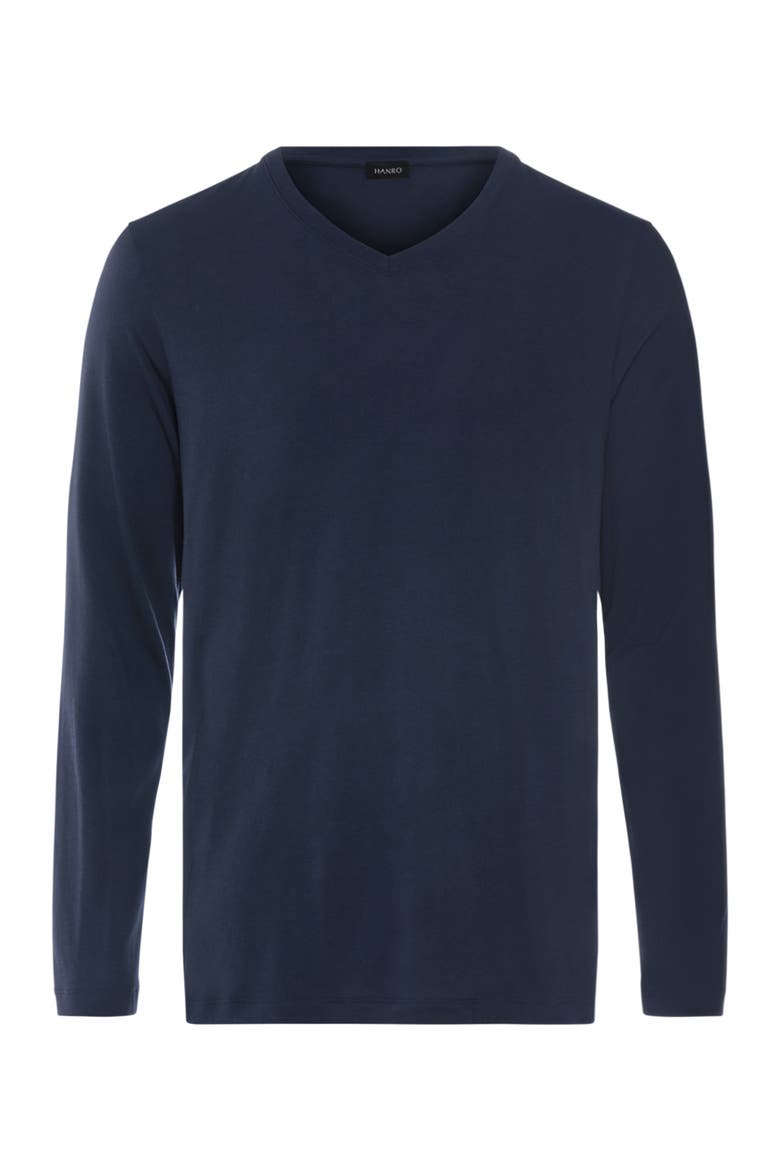 Night & Day Cotton and TENCEL V-Neck Top, Main, color, Deep Navy