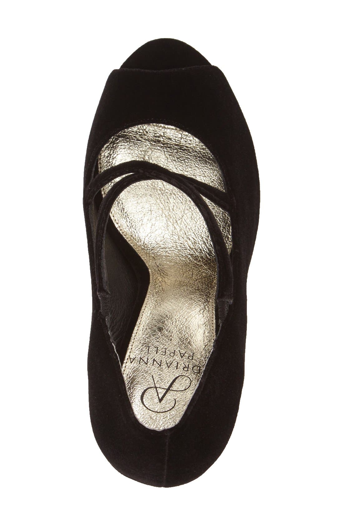 Adrianna Papell 'Golda' Peep Toe Crystal Embellished Platform Pump, Alternate, color, 