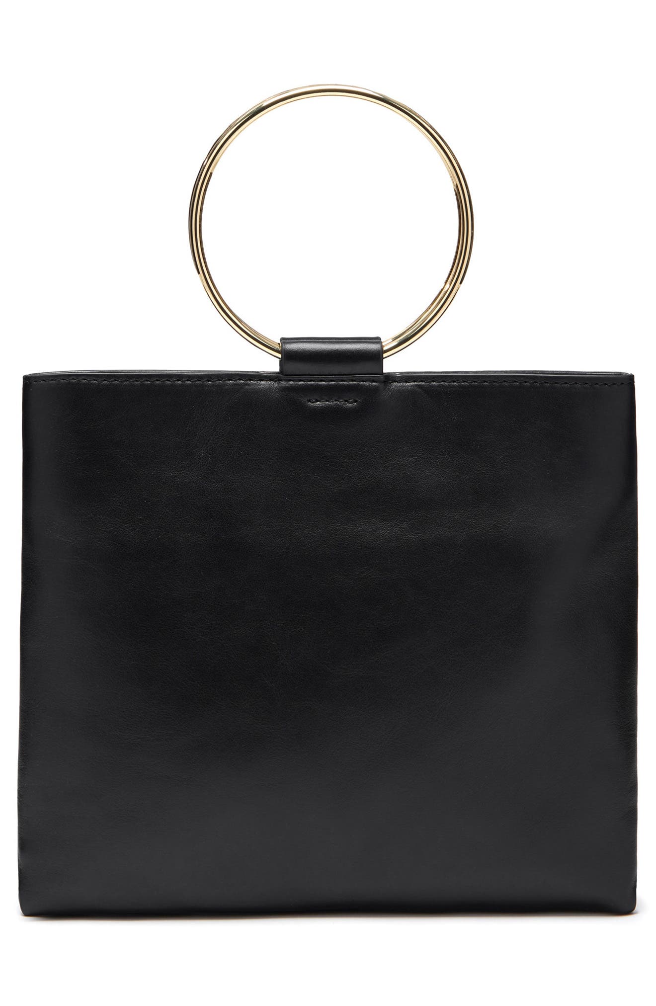 Thacker Le Pouch Leather Ring Handle Crossbody Bag, Alternate, color, 