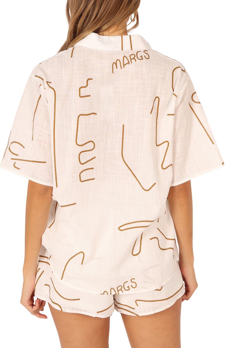 Petal & Pup Sunset Cotton Button-Up Shirt & Shorts Set, Alternate, color, 