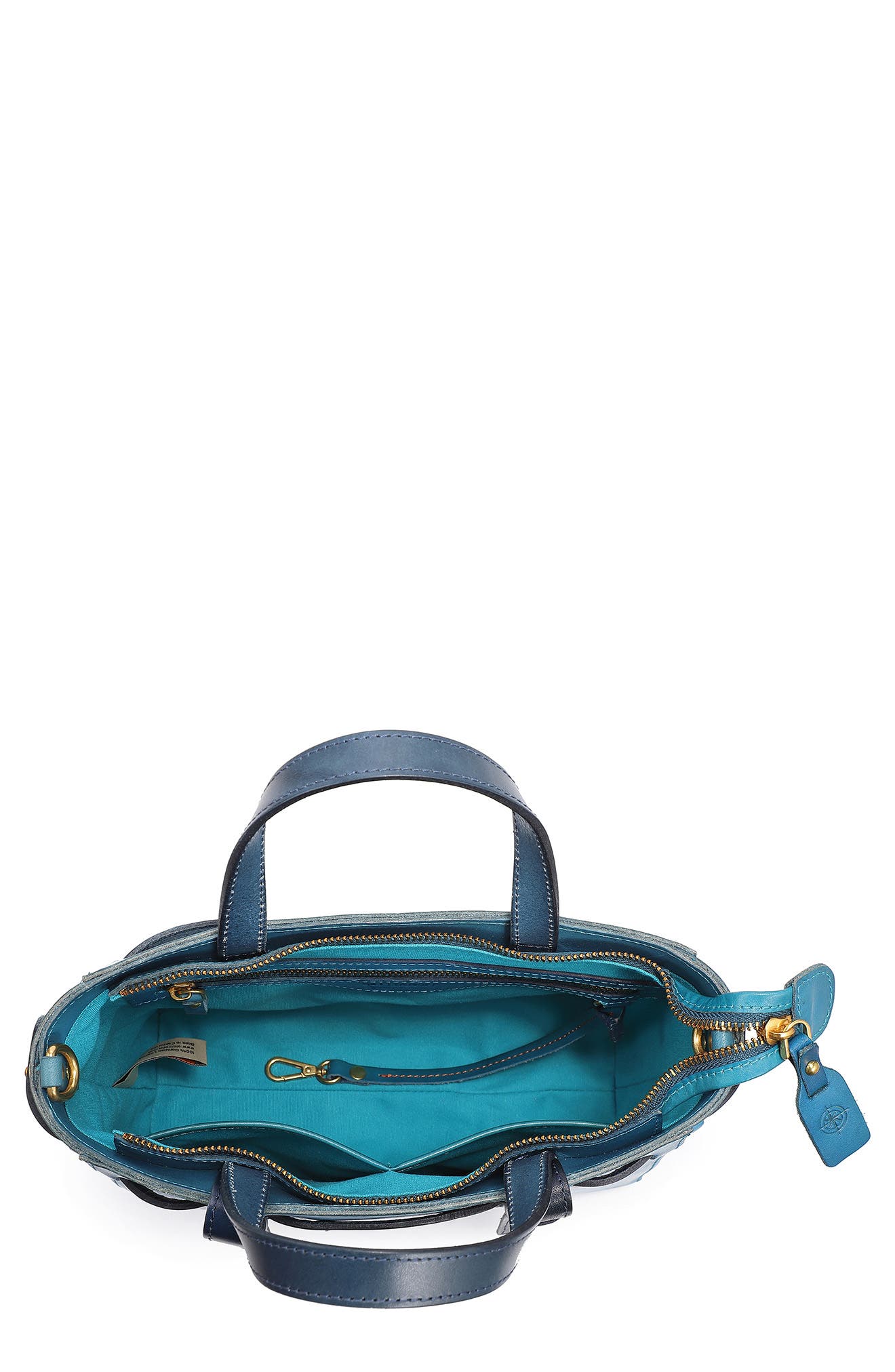 OLD TREND Westland Leather Mini Tote, Alternate, color, Turquoise