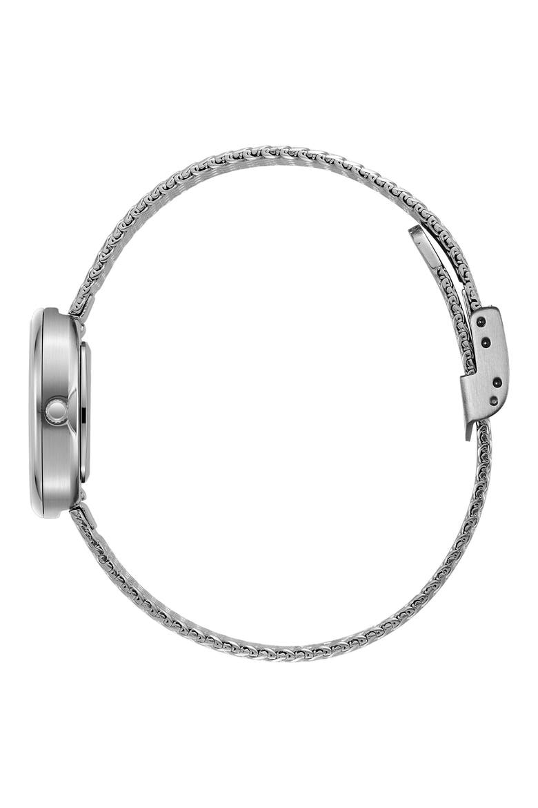 Jane Tethered Mesh Strap Watch, 18mm, Alternate, color, STAINLESS STEEL