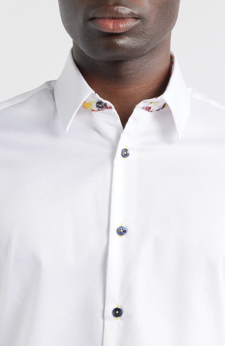 Siragusa Sinai Collection Luxe Cotton Dress Shirt, Alternate, color, White