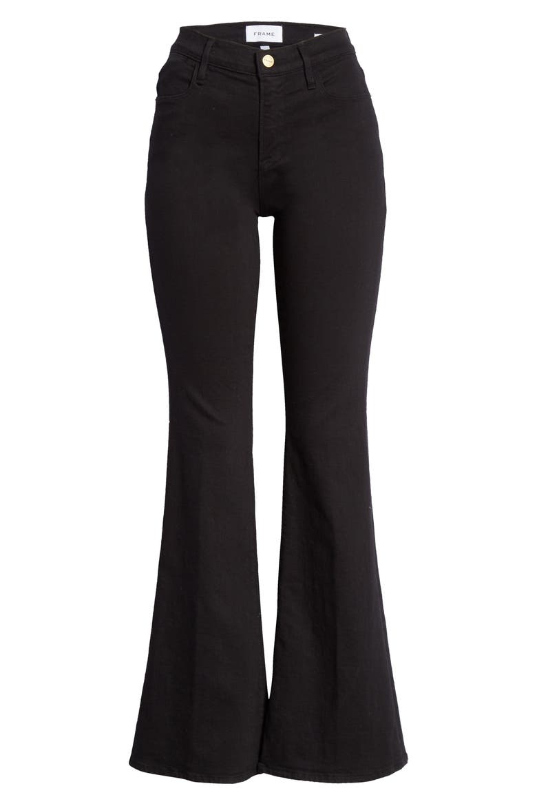 Le Pixie High Waist Flare Jeans, Alternate, color, FILM NOIR