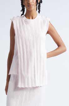 Jil Sander Asymmetric Cotton Rib Wrap Sweater Vest