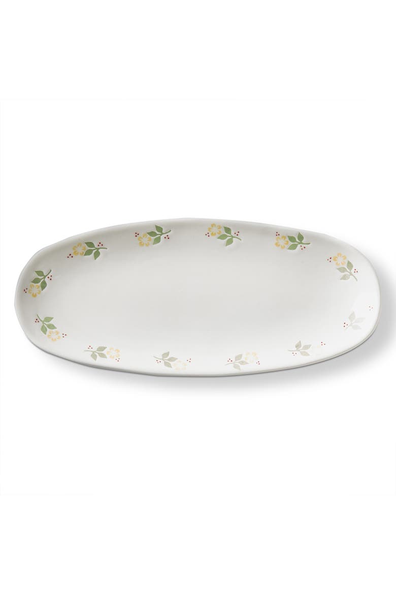 Cozy Cocoon Multi Stoneware Oval Platter 11.65 x 5 x 1 in, Main, color, White
