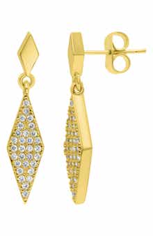 Adornia CZ Pavé Diamond Drop Earrings