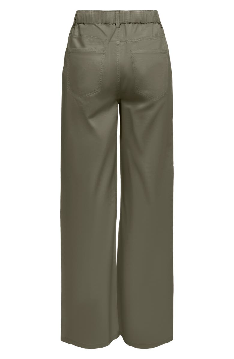 Only Onsilla Pull-On Wide Pants, Alternate, color, Kalamata