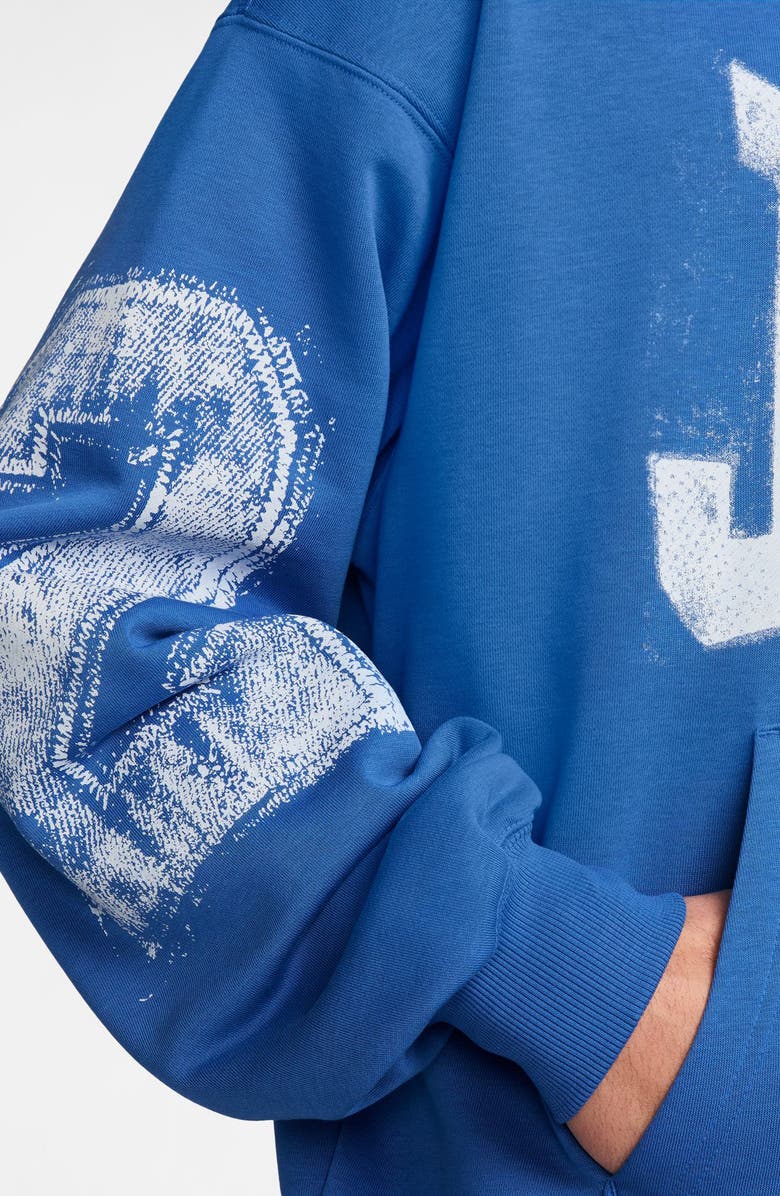 Jordan Brooklyn Collegiate Oversize Hoodie, Alternate, color, Sport Blue/ Black