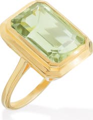 YS GEMS Elongated Cushion Cut Amethyst Ring