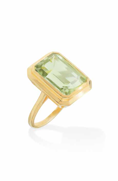 YS GEMS Elongated Cushion Cut Amethyst Ring