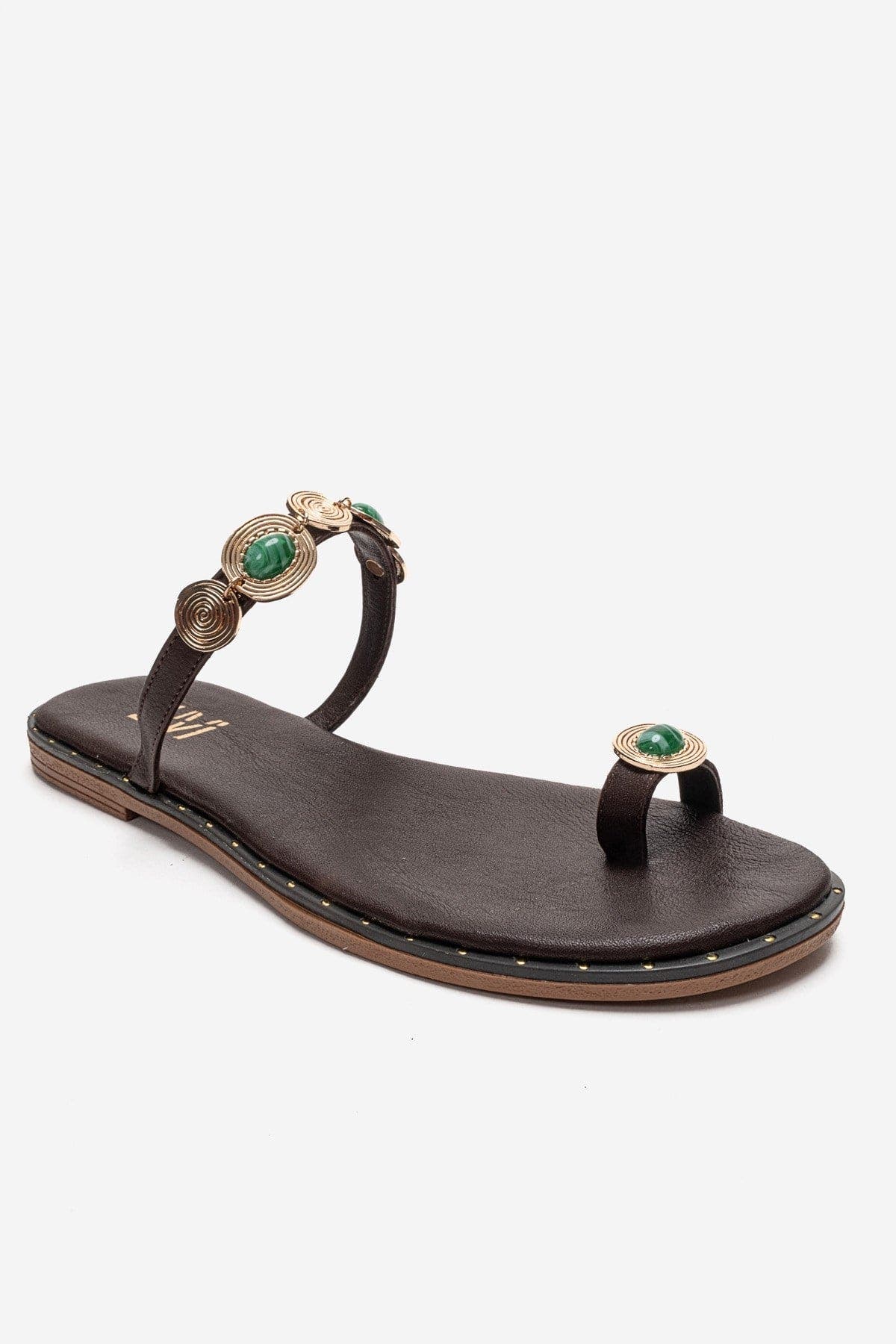 Martinez Leather Thong Sandal, Alternate, color, Brown