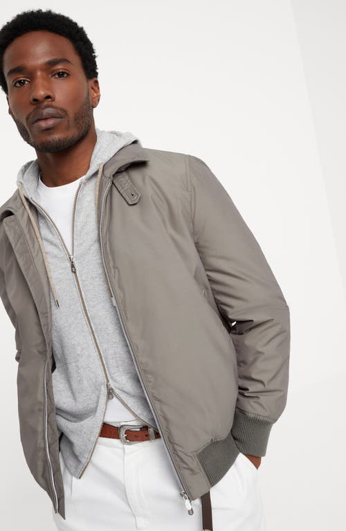Brunello Cucinelli Sweatshirt-style Cardigan In Pebble