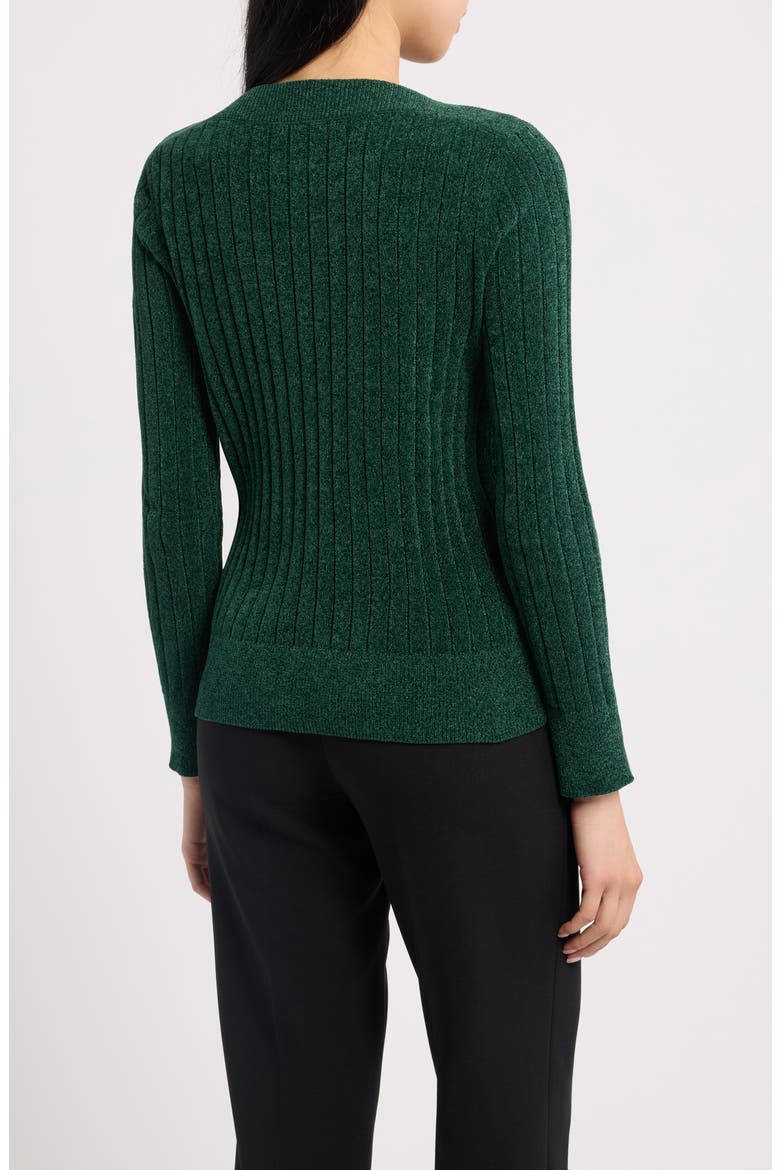 Chenille Rib Bateau Neck Sweater, Alternate, color, PINE FOREST