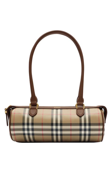 Check Mini Barrel Bag