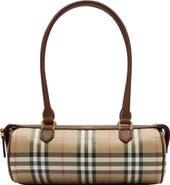 Burberry Check Mini Barrel Bag