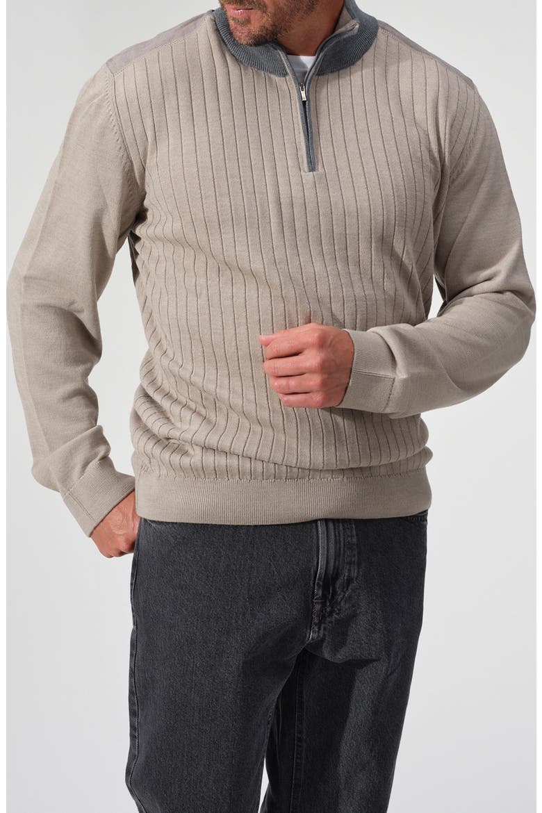 Cortona Ribbed Half-Zip Sweater, Alternate, color, OAT