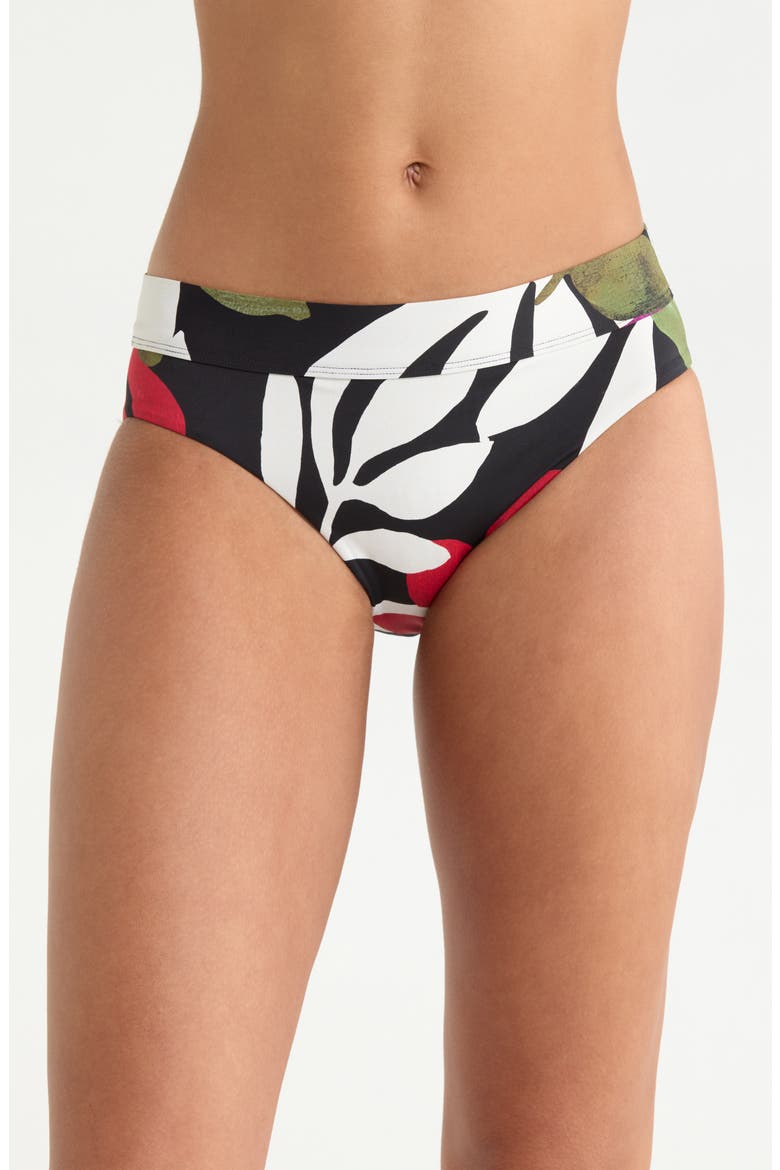 Classic Band Hipster Bikini Bottoms, Main, color, BLACK MULTI
