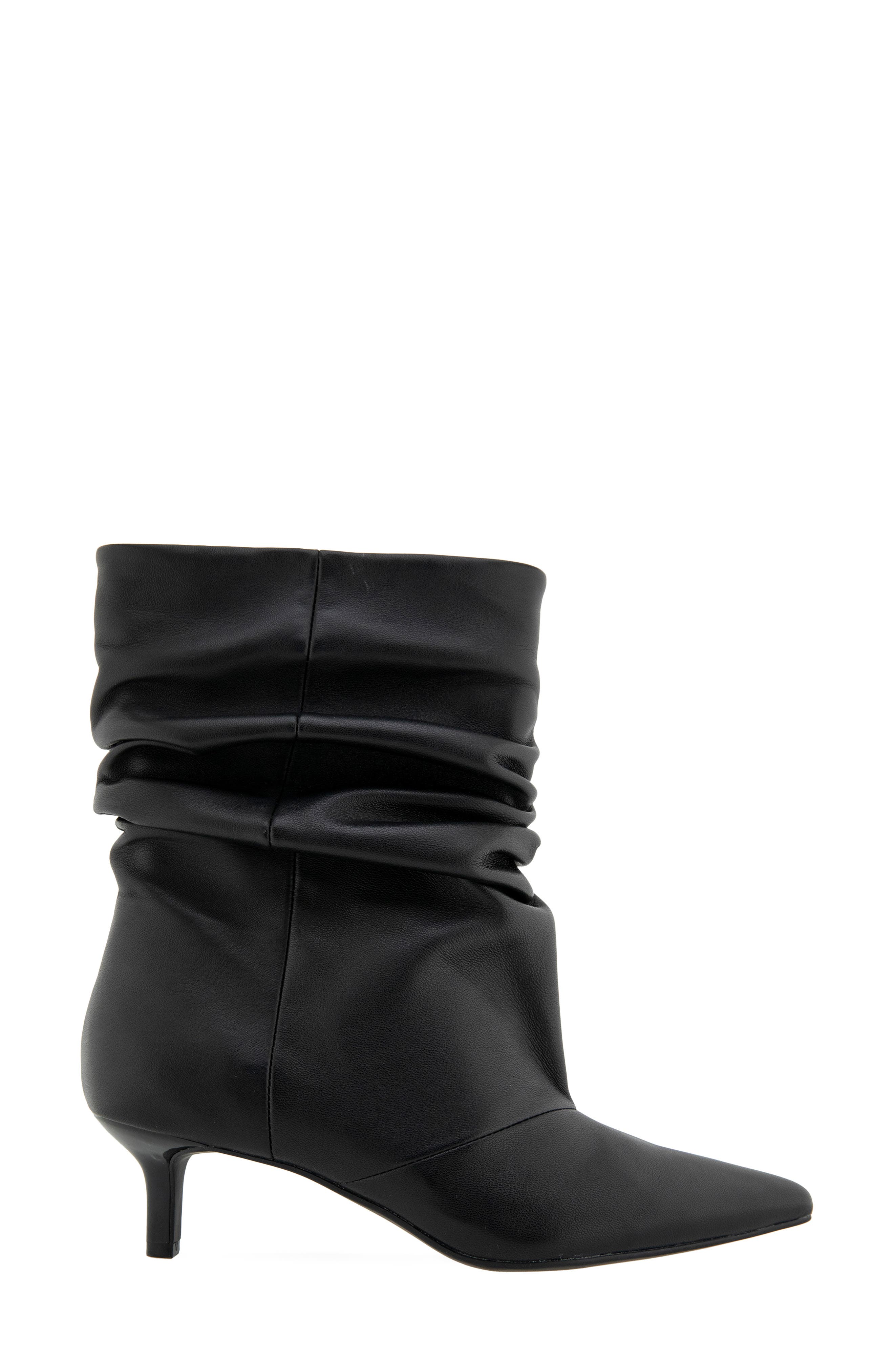 Dinay Pointed Toe Bootie, Alternate, color, BLACK LEATHER