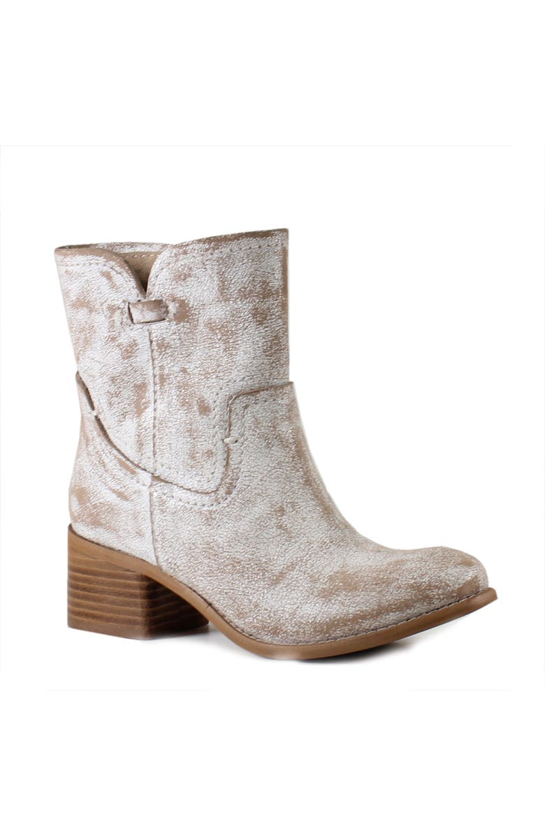 Diba True WEST HAVEN Pull-On Distressed Leather Western Boots, Main, color, White