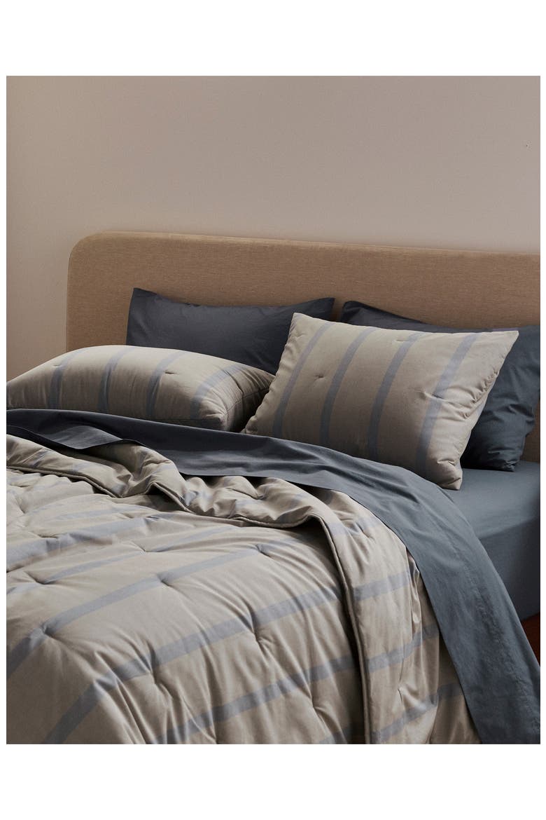 Field Stripe Comforter, Alternate, color, MOSS STRIPE
