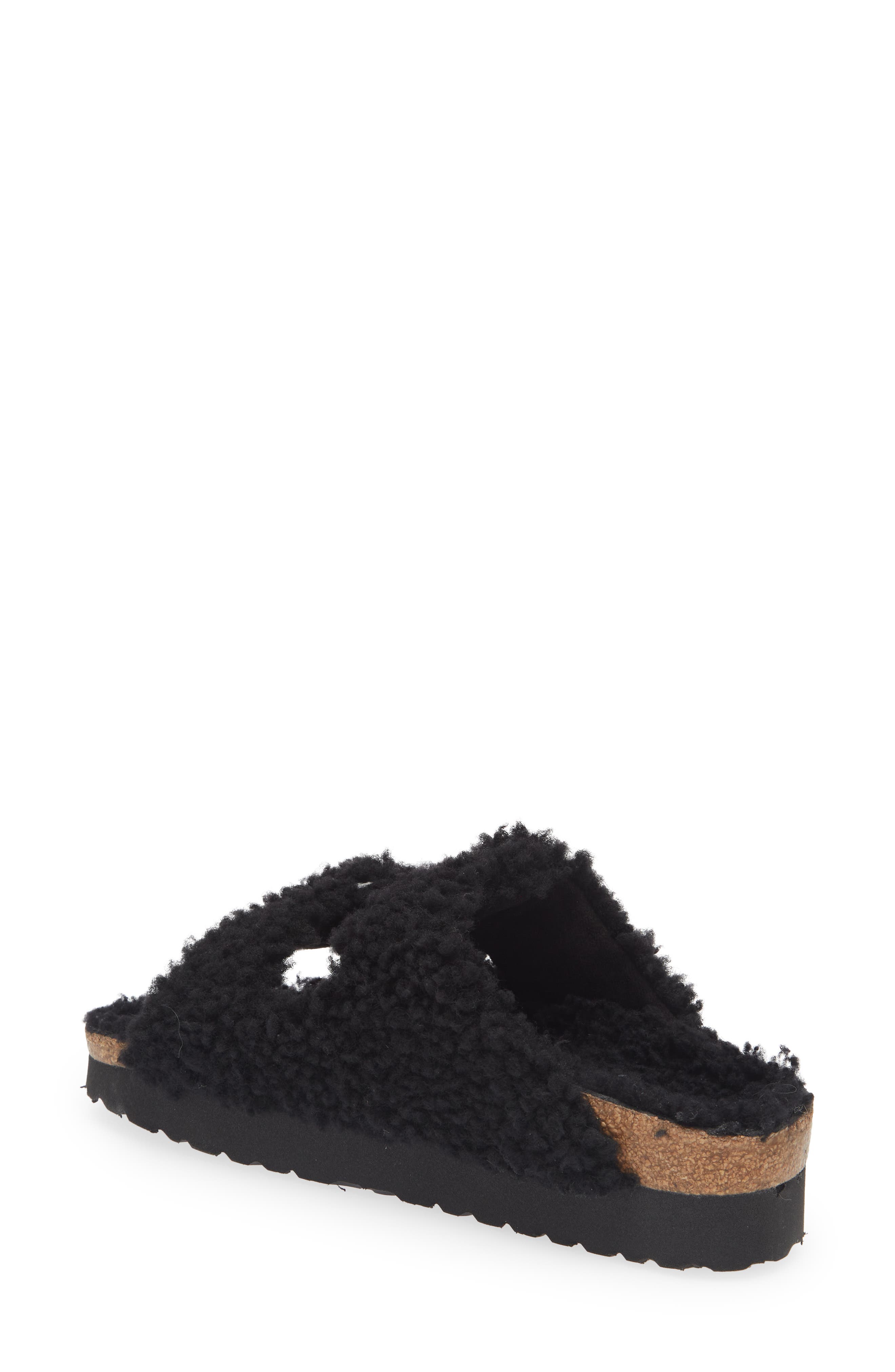 Birkenstock Papillio by Birkenstock Arizona Big Buckle Genuine Shearling Slide Sandal, Alternate, color, 