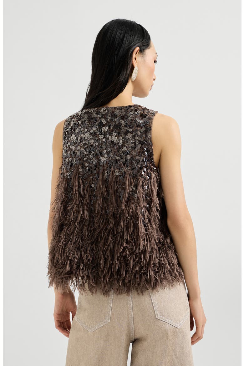 Dazzling dégradé vest, Alternate, color, Bark