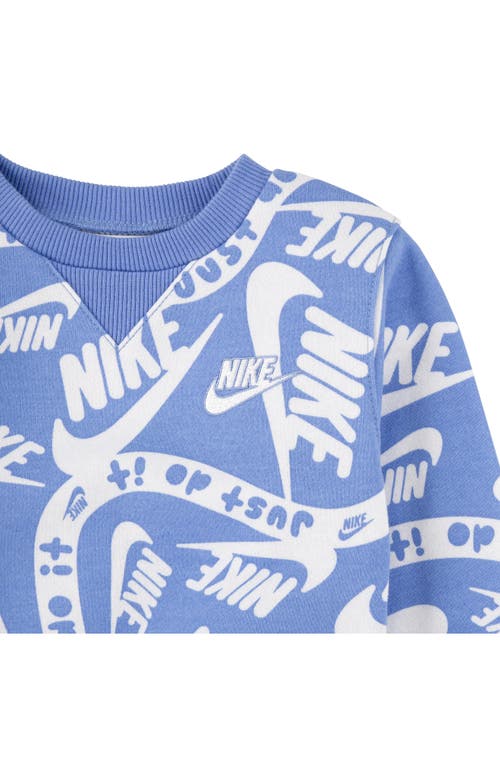 Nike Sportswear Club Crewneck Sweatshirt & Joggers Set In Blue