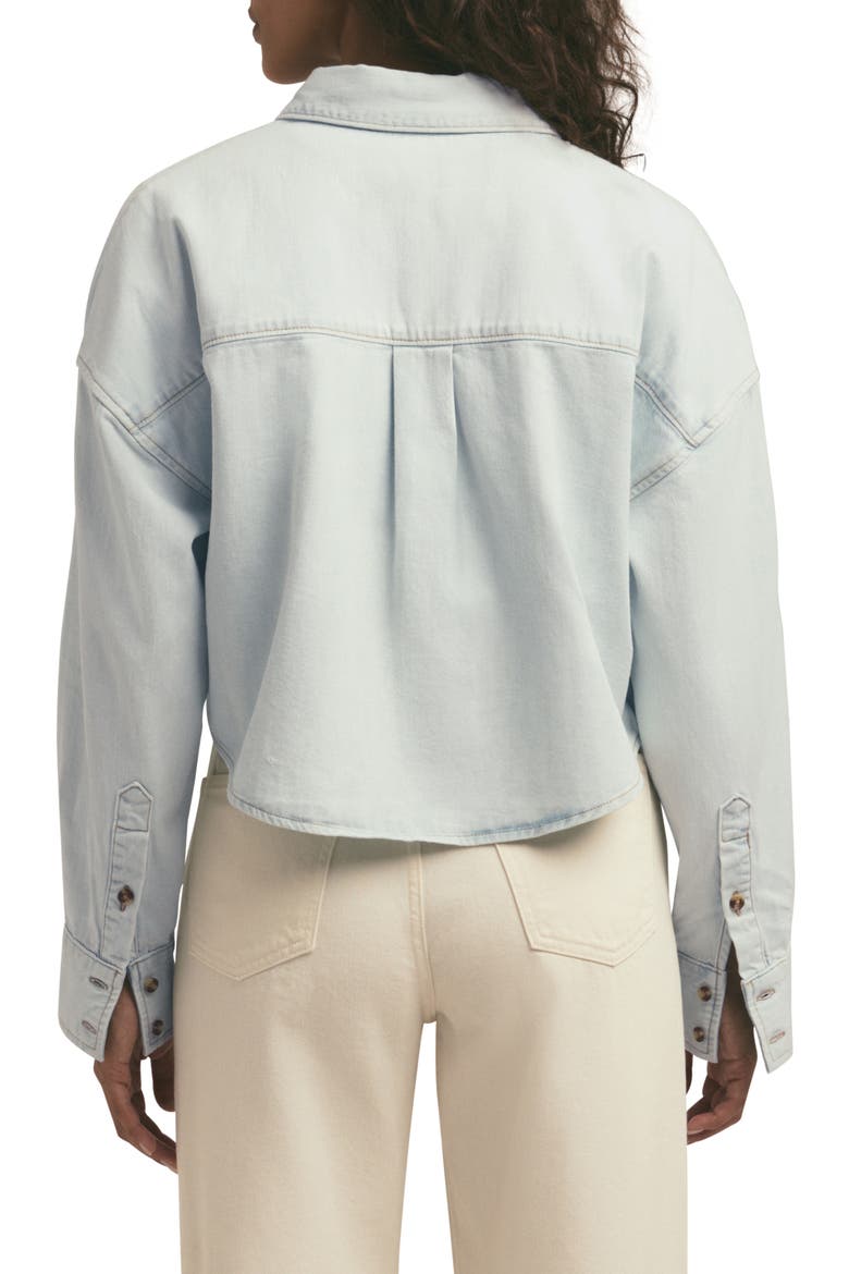 The Ex Boyfriend Crop Denim Shirt, Alternate, color, SIERRA