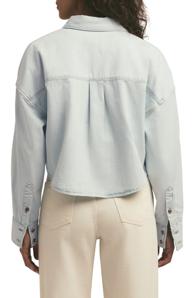 Favorite Daughter The Ex Boyfriend Crop Denim Shirt, Alternate, color, Sierra
