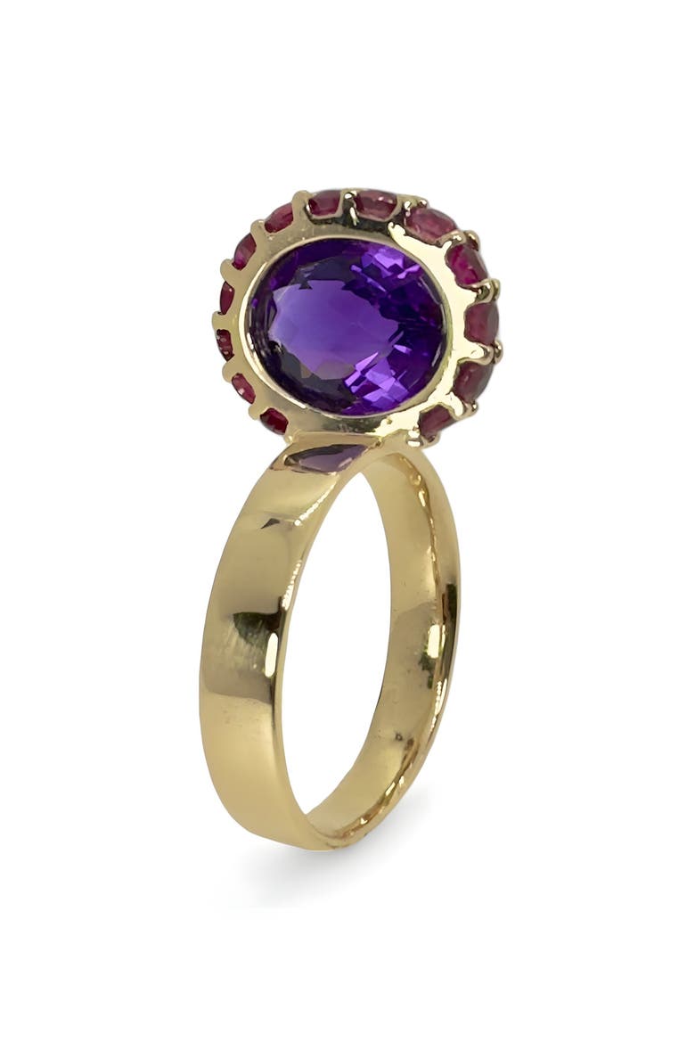 Perched Setting Ring, Main, color, GOLD/ SAPPHIRE/ AMETHYST