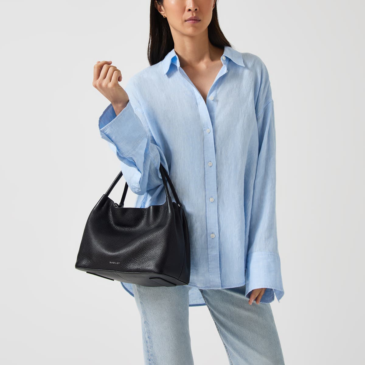 Radley Ivydale Road Medium Ziptop Satchel Bag, Alternate, color, Black